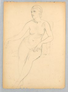 Dibujo, Helen Hamersley, sentada N, 1881 de Daniel Huntington